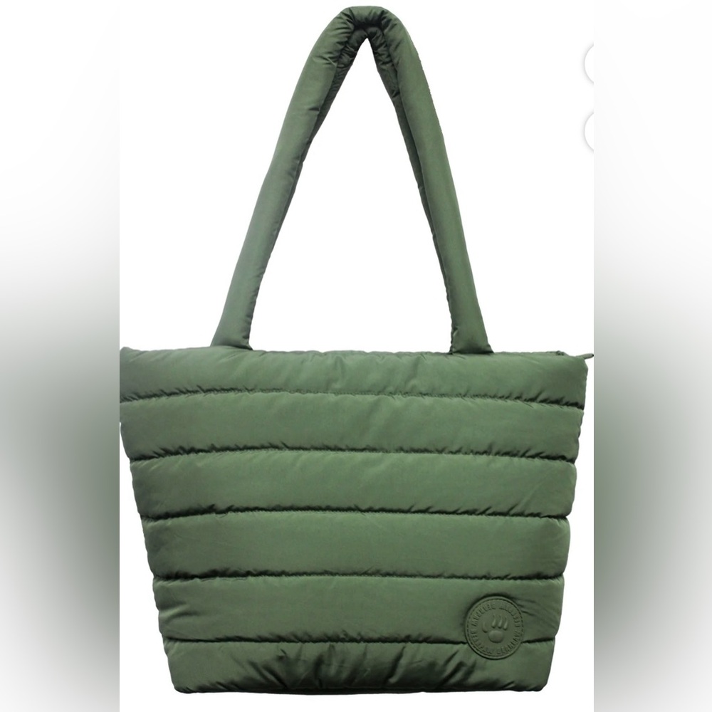 NWT Green BearPaw Quilted Puffy Handbag